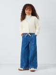 John Lewis Kids' Eyelash V-Neck Cardigan, White