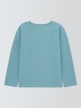John Lewis Kids' Hearts Bunny Top, Blue