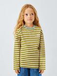 John Lewis Kids' Stay Wonderful Stripe Top, Yellow Stripe