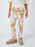 John Lewis Kids' Ribbed Graphic Shapes Leggings, Pink Shapes