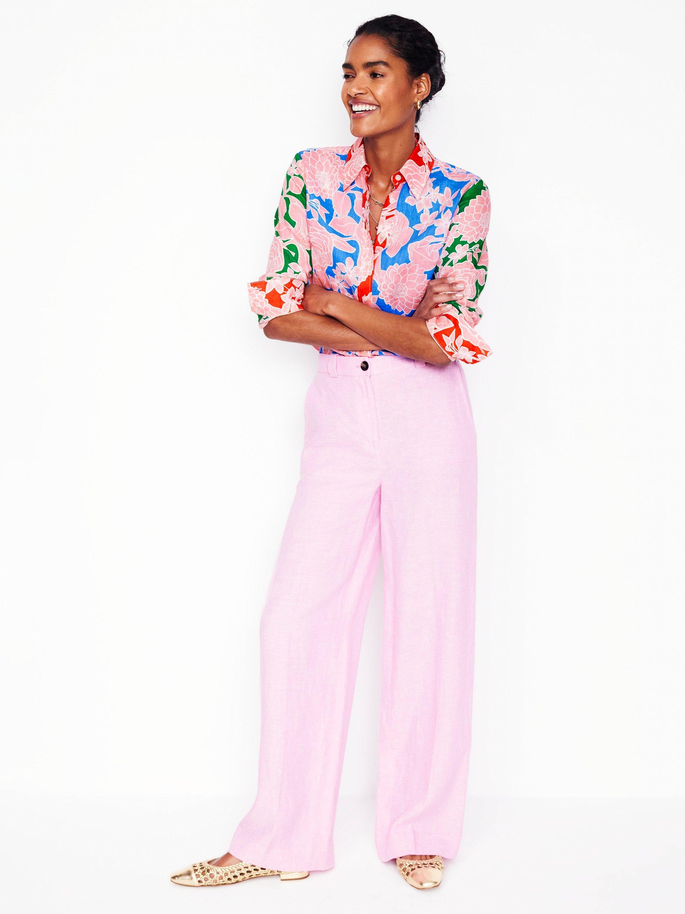 Product image 4 of 5, which shows Boden Sienna Floral Pure Linen Shirt, Multi, 8
