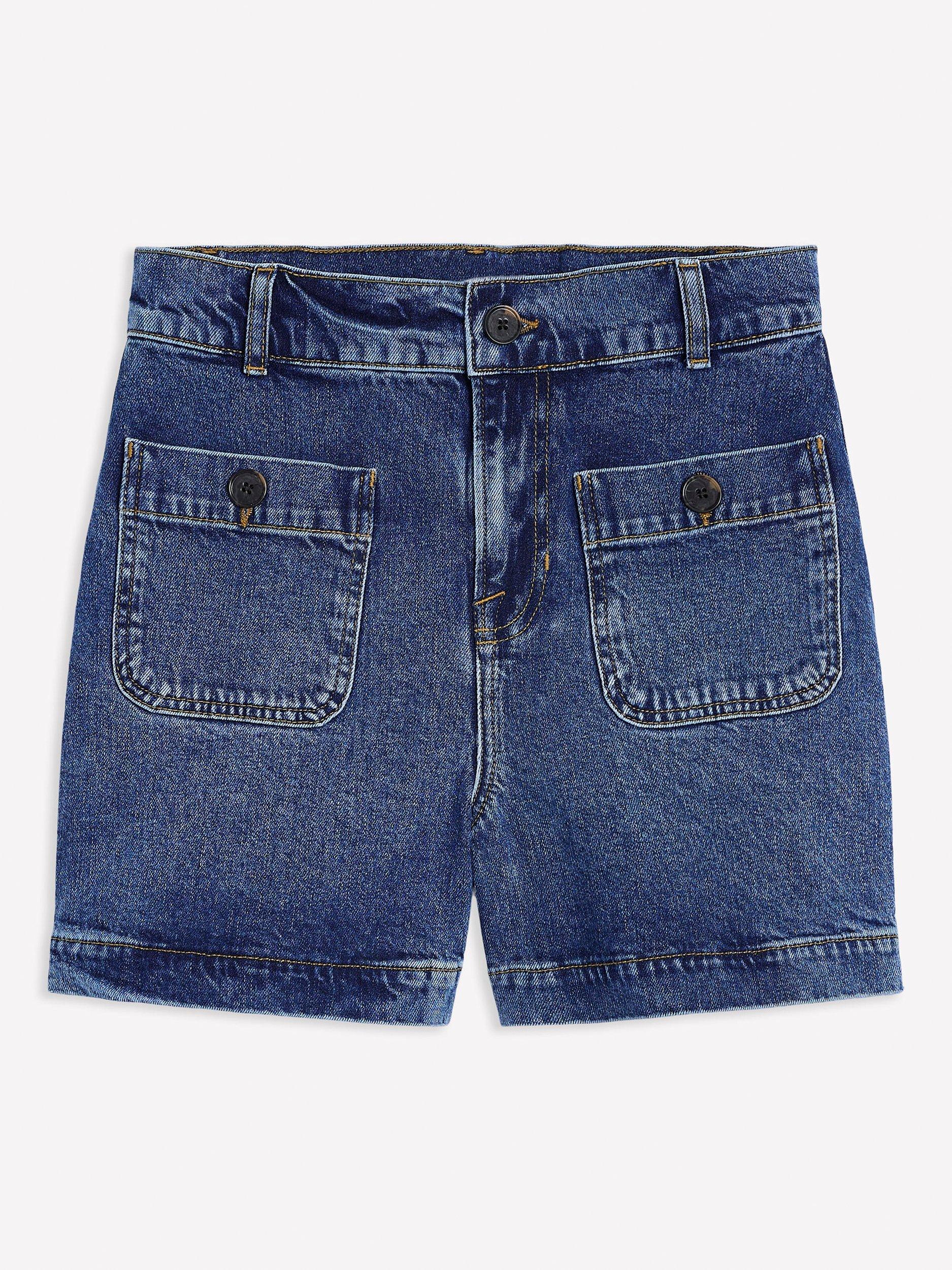 Product image 6 of 6, which shows Boden Pocket Front Denim Shorts, Mid Vintage, 18