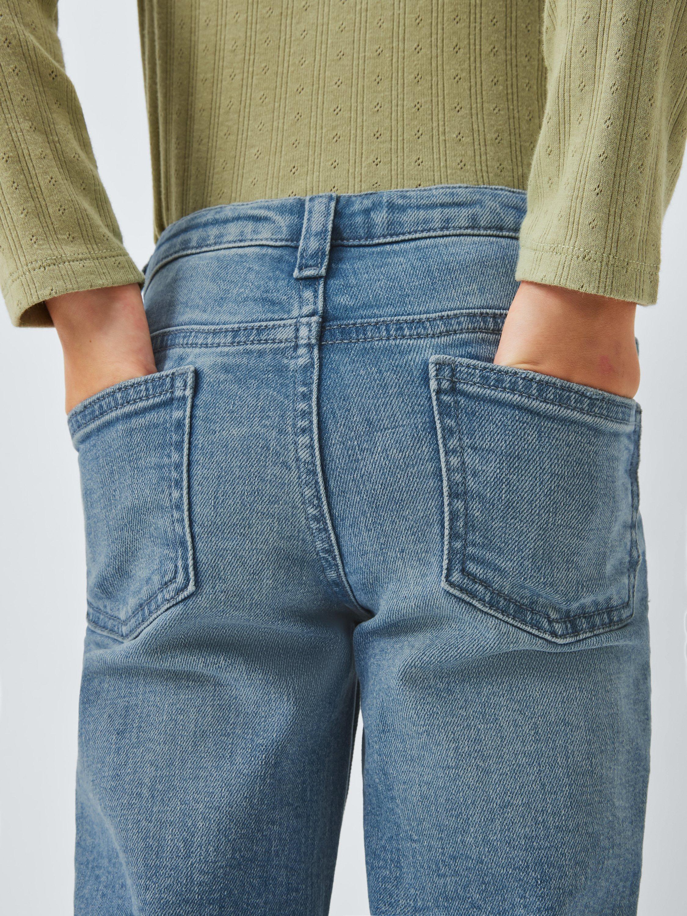 Product image 5 of 8, which shows John Lewis Girl's Slim Fit Flared Jeans, Blue, 3 years