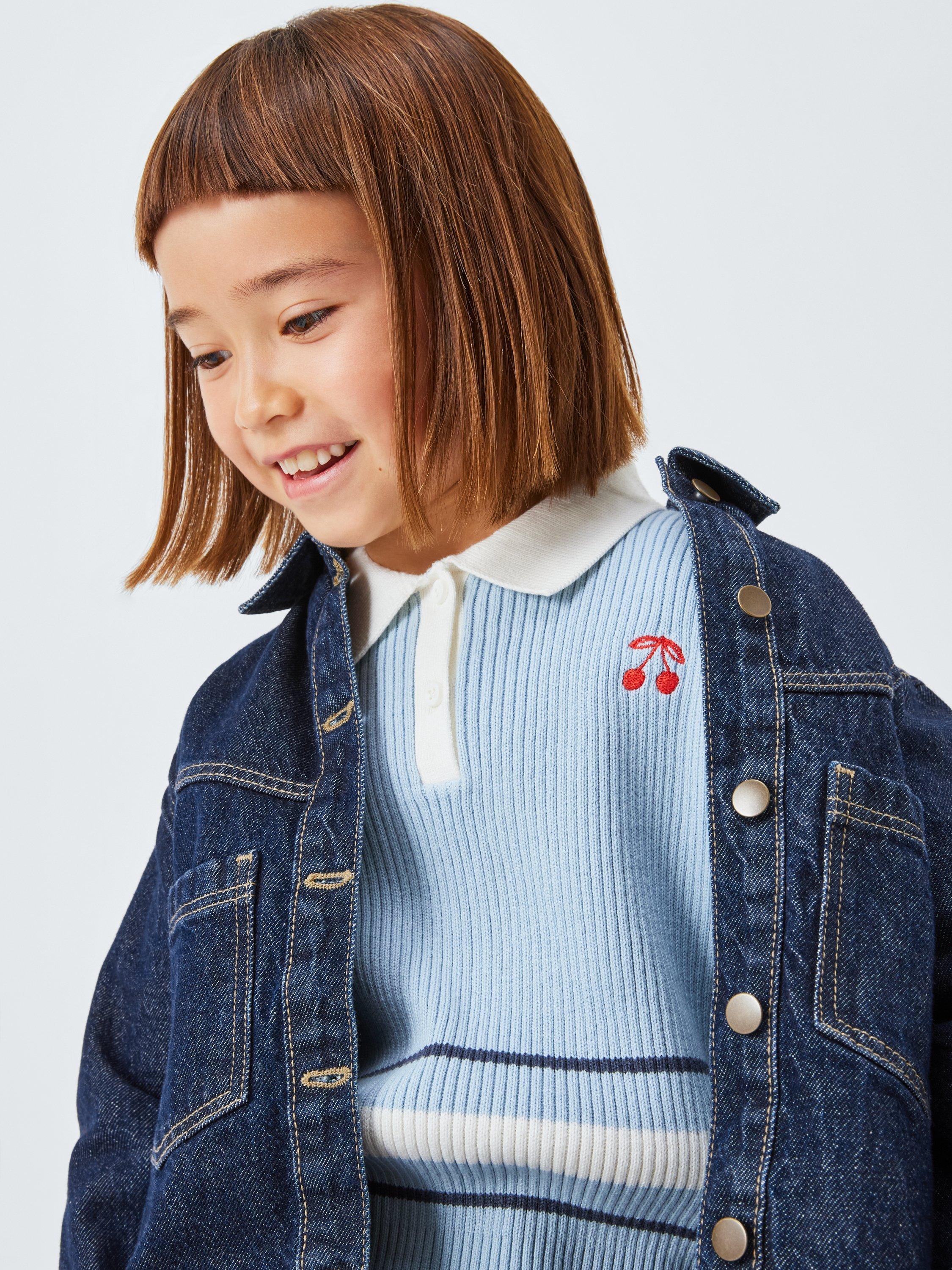 Product image 4 of 8, which shows John Lewis Kids' Western Denim Jacket, Blue, 3 years