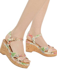 Dune London Kelulu Stripe Wedge Heeled Sandals, Multi