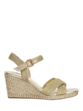 Dune London Kolden Metallic Braided Wedge Heeled Sandals, Gold