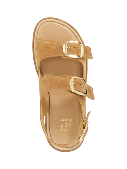 Dune London Luckles Suede Double Strap Sandals, Sand - view 2, Sand