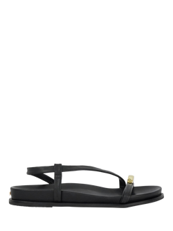 Dune London Lyn Leather Barely There Sandals, Black, Black