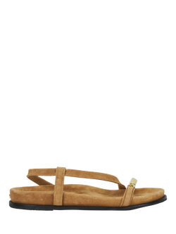 Dune London Lyn Leather Barely There Sandals, Sand, Sand