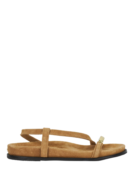 Dune London Lyn Leather Barely There Sandals, Sand, Sand