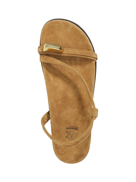 Dune London Lyn Leather Barely There Sandals, Sand - view 2, Sand