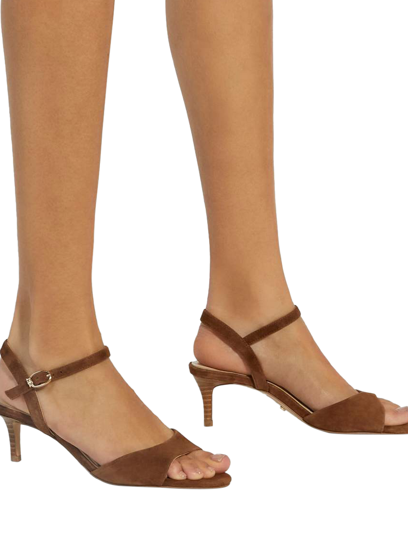 Product image 2 of 6, which shows Dune London Maddies Suede Court Shoes, Dark Tan, 3