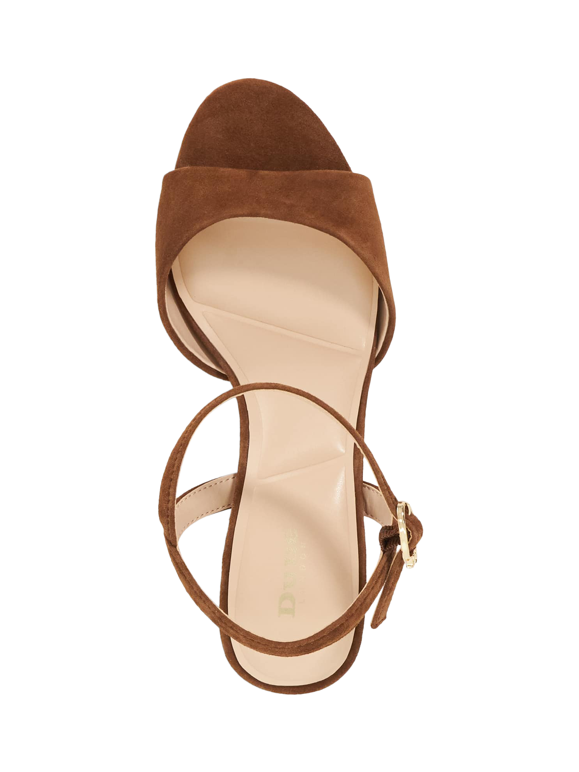 Product image 3 of 6, which shows Dune London Maddies Suede Court Shoes, Dark Tan, 3