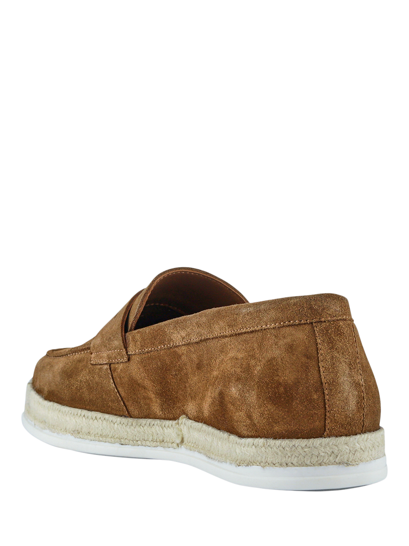 Product image 3 of 5, which shows Jones Bootmaker Quent Suede Casual Slip-On Shoes, Tan, 6