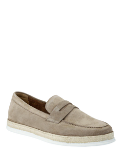 Jones Bootmaker Quent Suede Casual Slip-On Shoes - view 2, Taupe