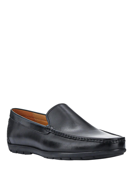 Jones Bootmaker Rawston Wide Fit Leather Moccasins - view 2, Black