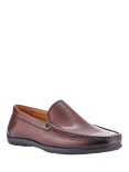 Jones Bootmaker Rawston Leather Smart Slip-On Shoes, Brown