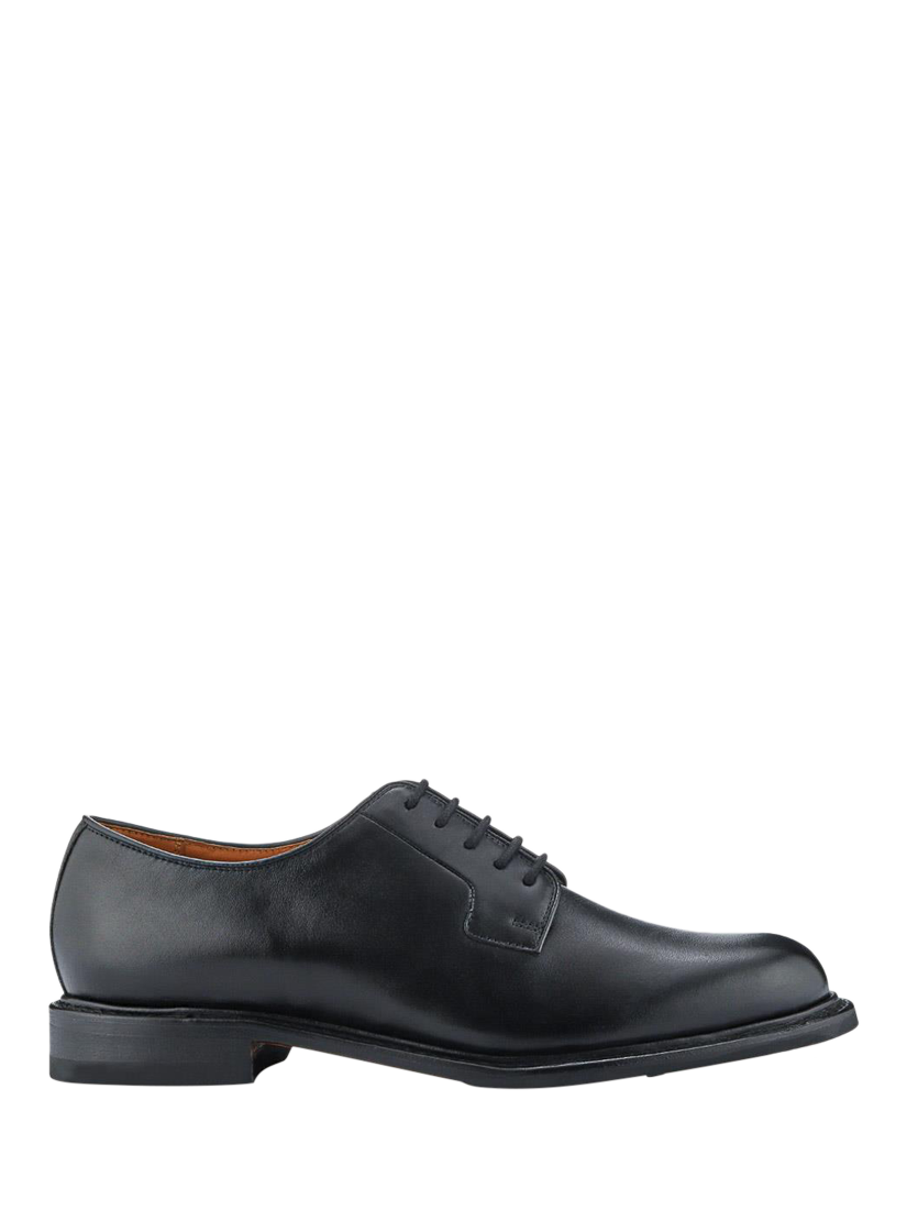 Product image 1 of 5, which shows Jones Bootmaker Barnes Leather Lace-Up Derby Shoes, Black, 6W