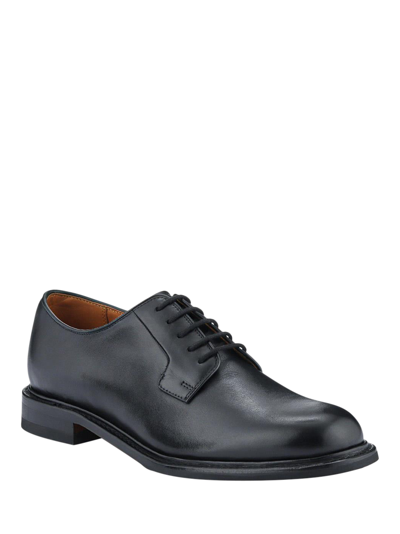 Product image 2 of 5, which shows Jones Bootmaker Barnes Leather Lace-Up Derby Shoes, Black, 6W