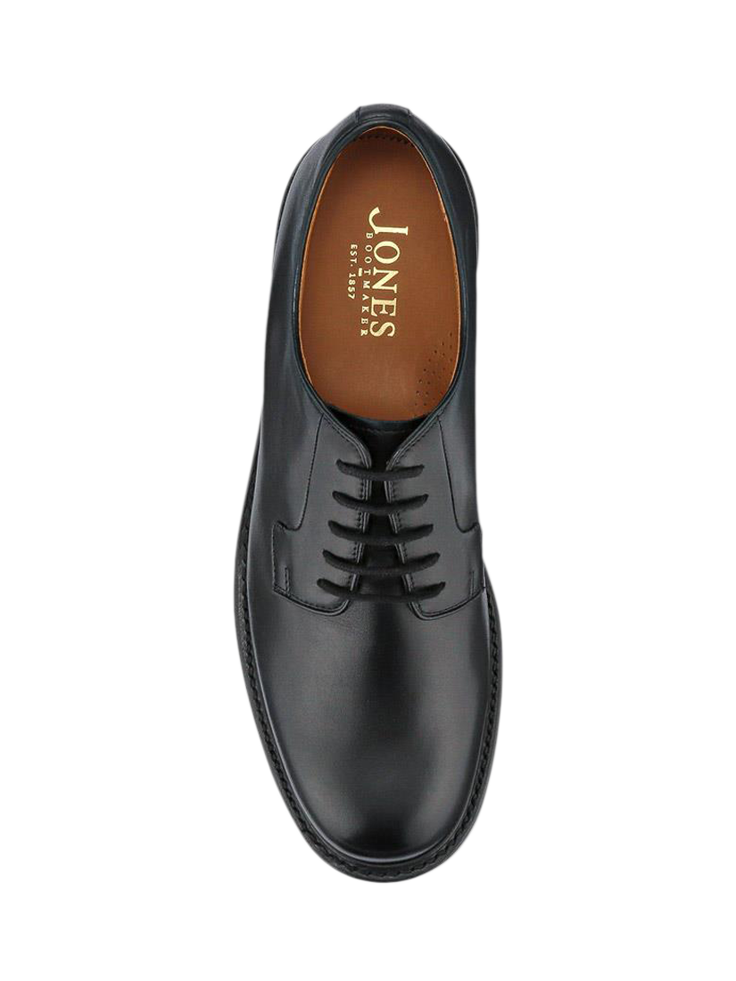 Product image 4 of 5, which shows Jones Bootmaker Barnes Leather Lace-Up Derby Shoes, Black, 6W