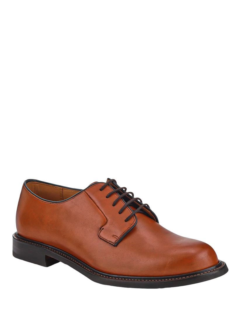 Product image 2 of 5, which shows Jones Bootmaker Barnes Leather Lace-Up Derby Shoes, British Tan, 6 W