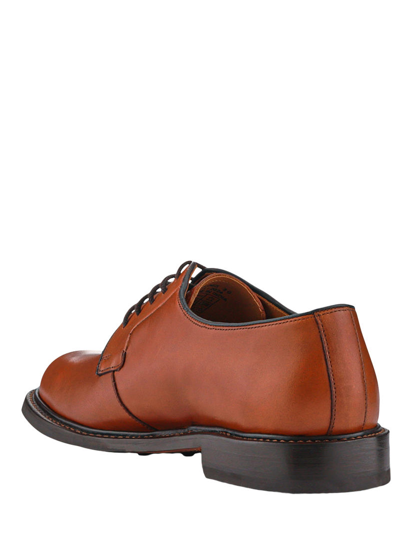 Product image 3 of 5, which shows Jones Bootmaker Barnes Leather Lace-Up Derby Shoes, British Tan, 6 W