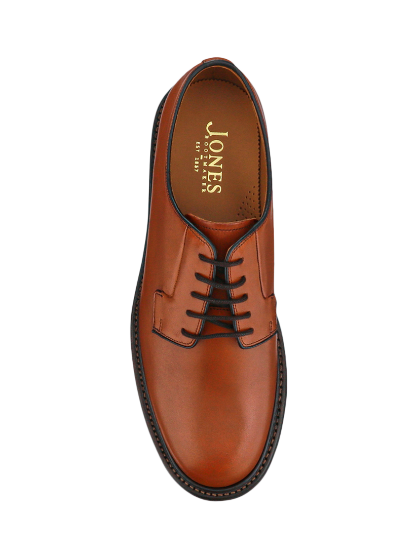 Product image 4 of 5, which shows Jones Bootmaker Barnes Leather Lace-Up Derby Shoes, British Tan, 6 W