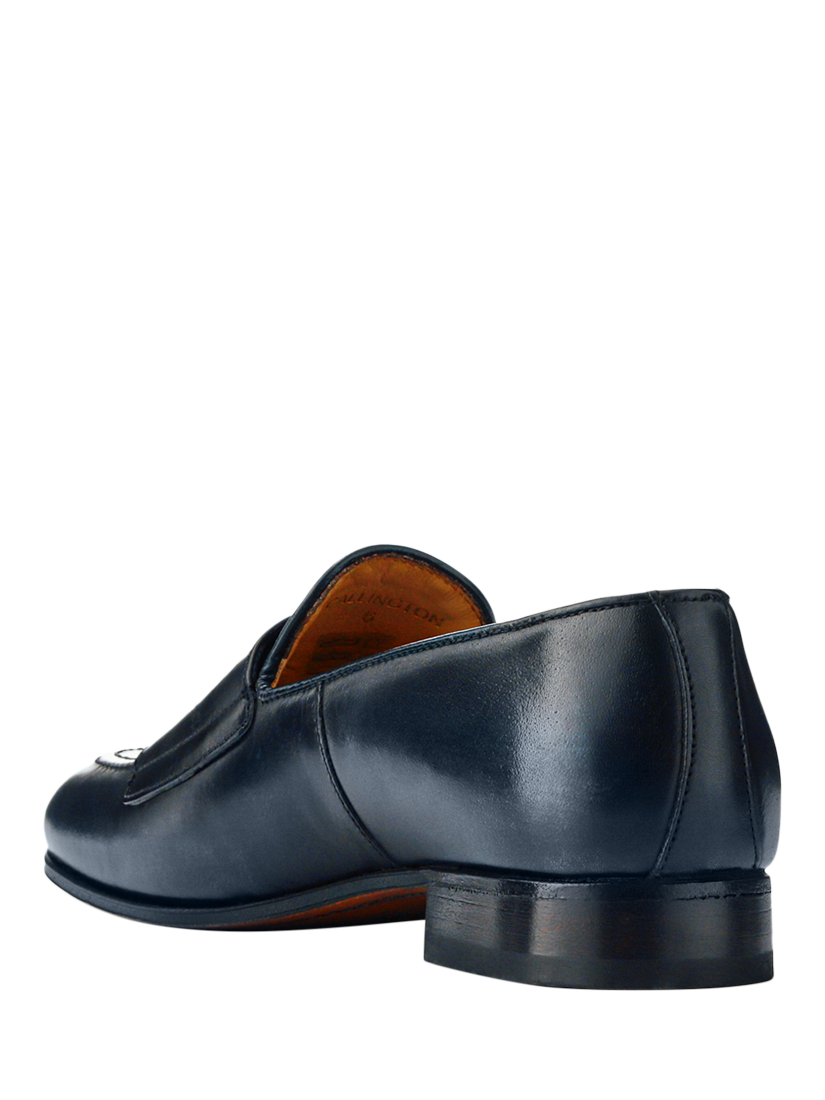 Product image 3 of 5, which shows Jones Bootmaker Callington Leather Monk Shoes, Navy, 6