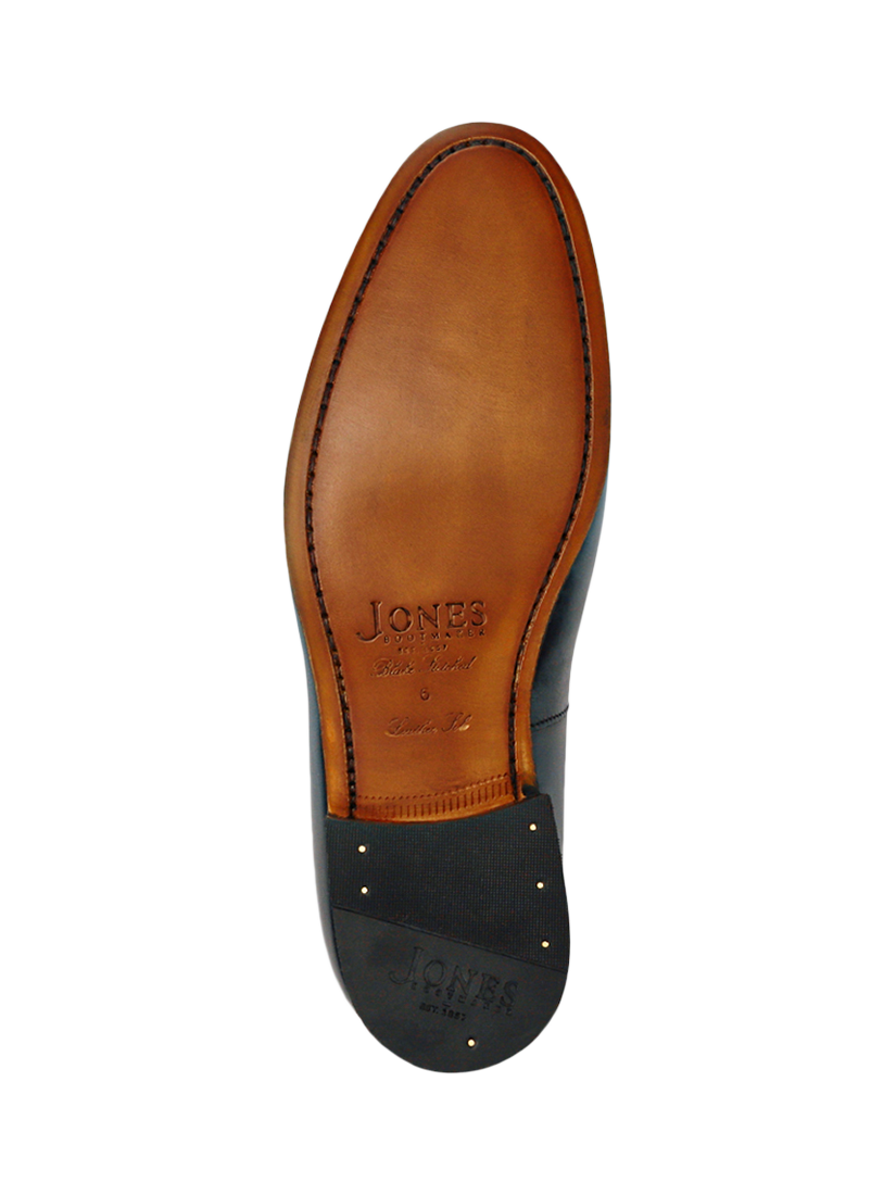 Product image 5 of 5, which shows Jones Bootmaker Callington Leather Monk Shoes, Navy, 6