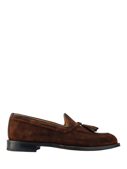 Jones Bootmaker Corsino Suede Loafers, Dark Brown, Dark Brown