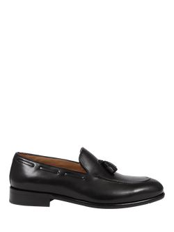 Jones Bootmaker Devon2 Leather Tassel Loafers, Black