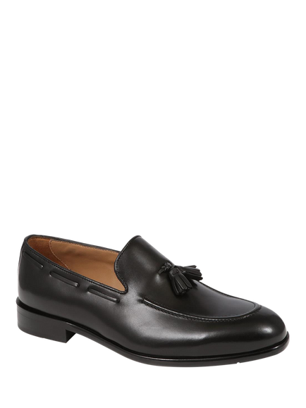 Jones Bootmaker Devon2 Leather Tassel Loafers - view 2, Black