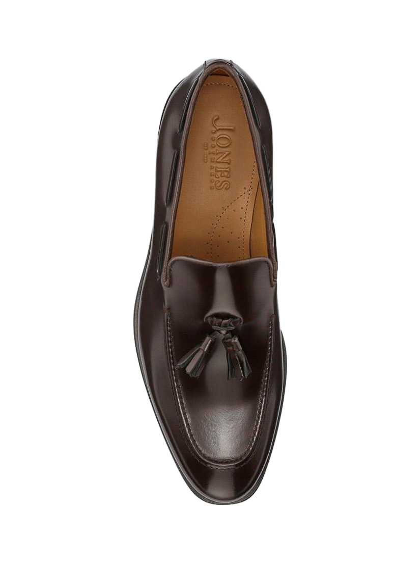 Product image 4 of 5, which shows Jones Bootmaker Devon2 Leather Tassel Loafers, Dark Brown, 5