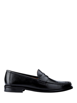 Jones Bootmaker Quennell Leather Penny Loafers, Black