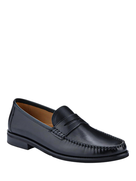 Jones Bootmaker Quennell Leather Penny Loafers - view 2, Black