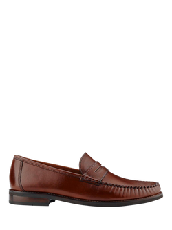 Jones Bootmaker Quennell Leather Penny Loafers, Chestnut