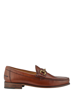 Jones Bootmaker Roan Leather Slip-On Loafers, Chestnut