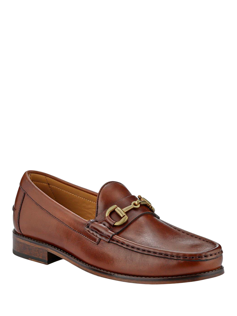 Product image 2 of 5, which shows Jones Bootmaker Roan Leather Slip-On Loafers, Chestnut, 5