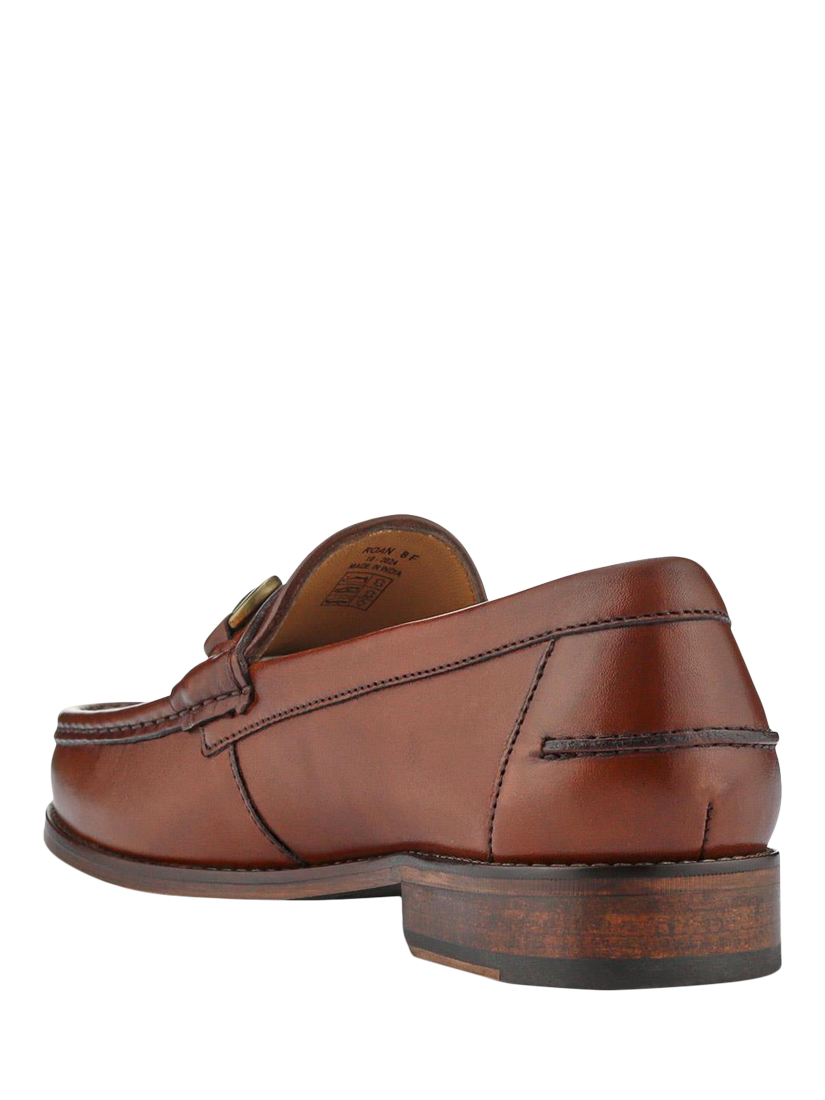 Product image 3 of 5, which shows Jones Bootmaker Roan Leather Slip-On Loafers, Chestnut, 5