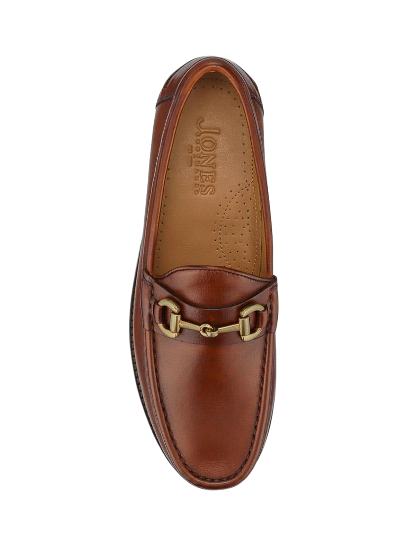 Product image 4 of 5, which shows Jones Bootmaker Roan Leather Slip-On Loafers, Chestnut, 5