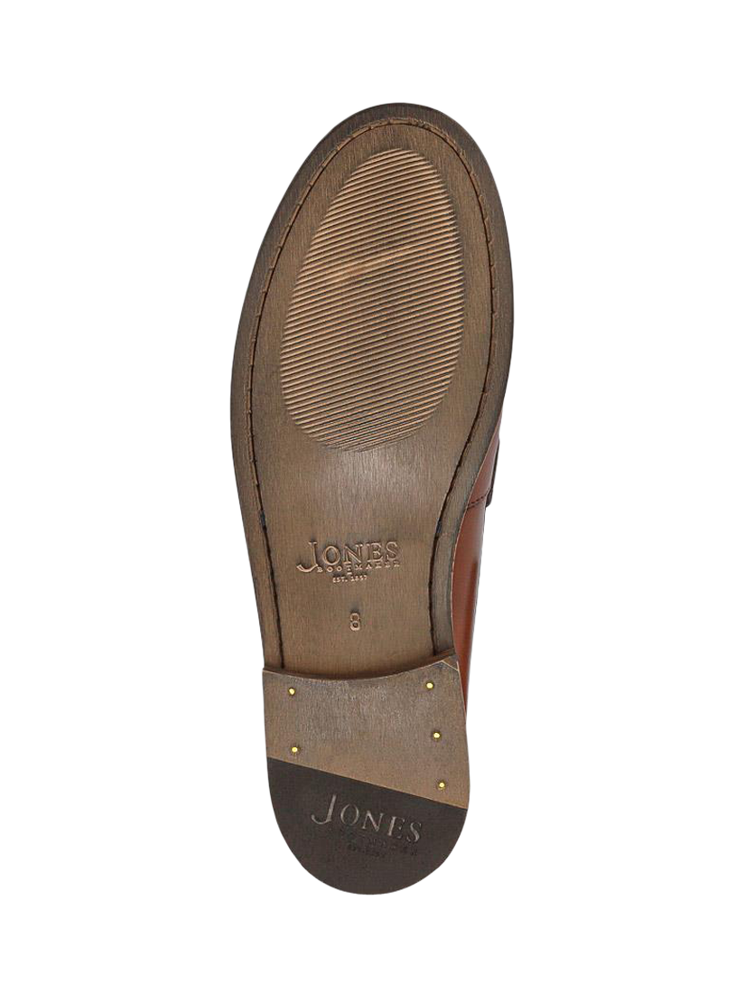 Product image 5 of 5, which shows Jones Bootmaker Roan Leather Slip-On Loafers, Chestnut, 5