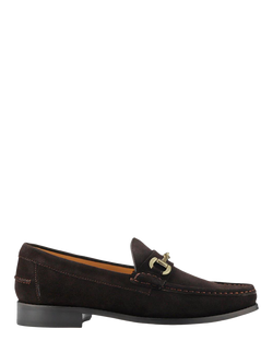 Jones Bootmaker Roan Suede Loafers, Dark Brown