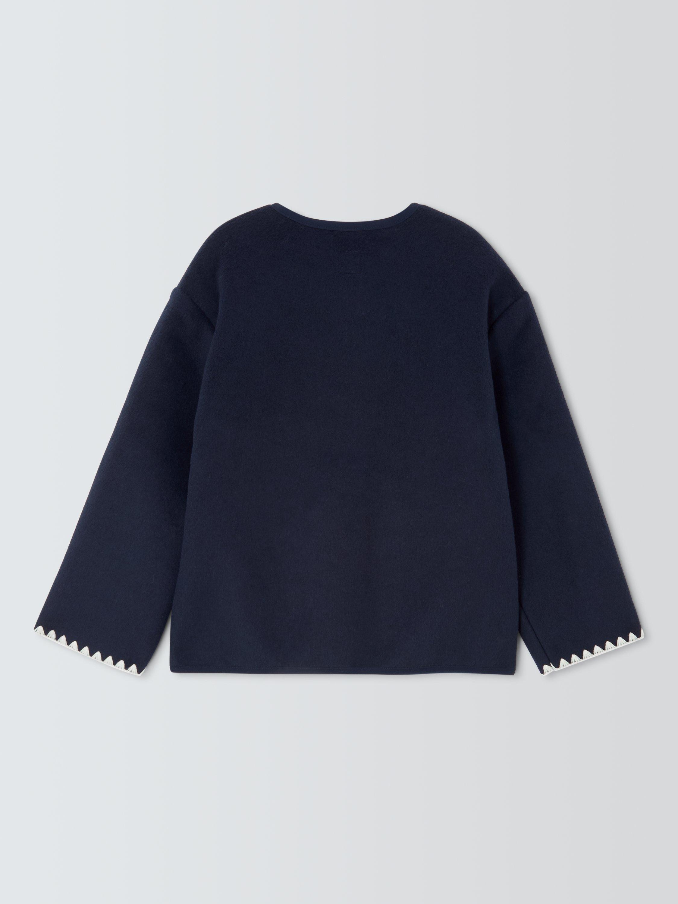 Product image 7 of 8, which shows John Lewis Kids' Contrast Stitch Wrap & Jacket Set, Blue, 5 years