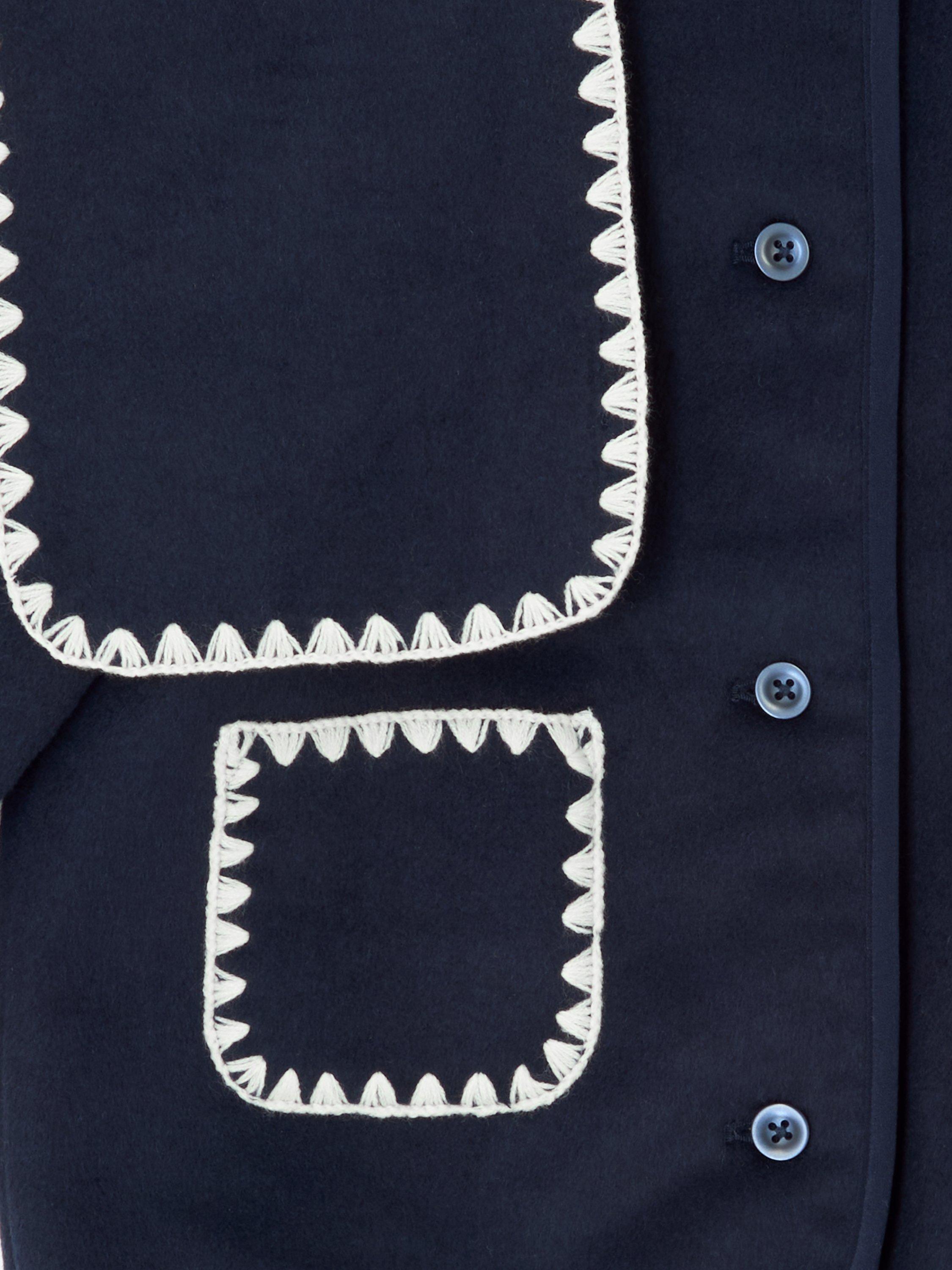 Product image 8 of 8, which shows John Lewis Kids' Contrast Stitch Wrap & Jacket Set, Blue, 5 years