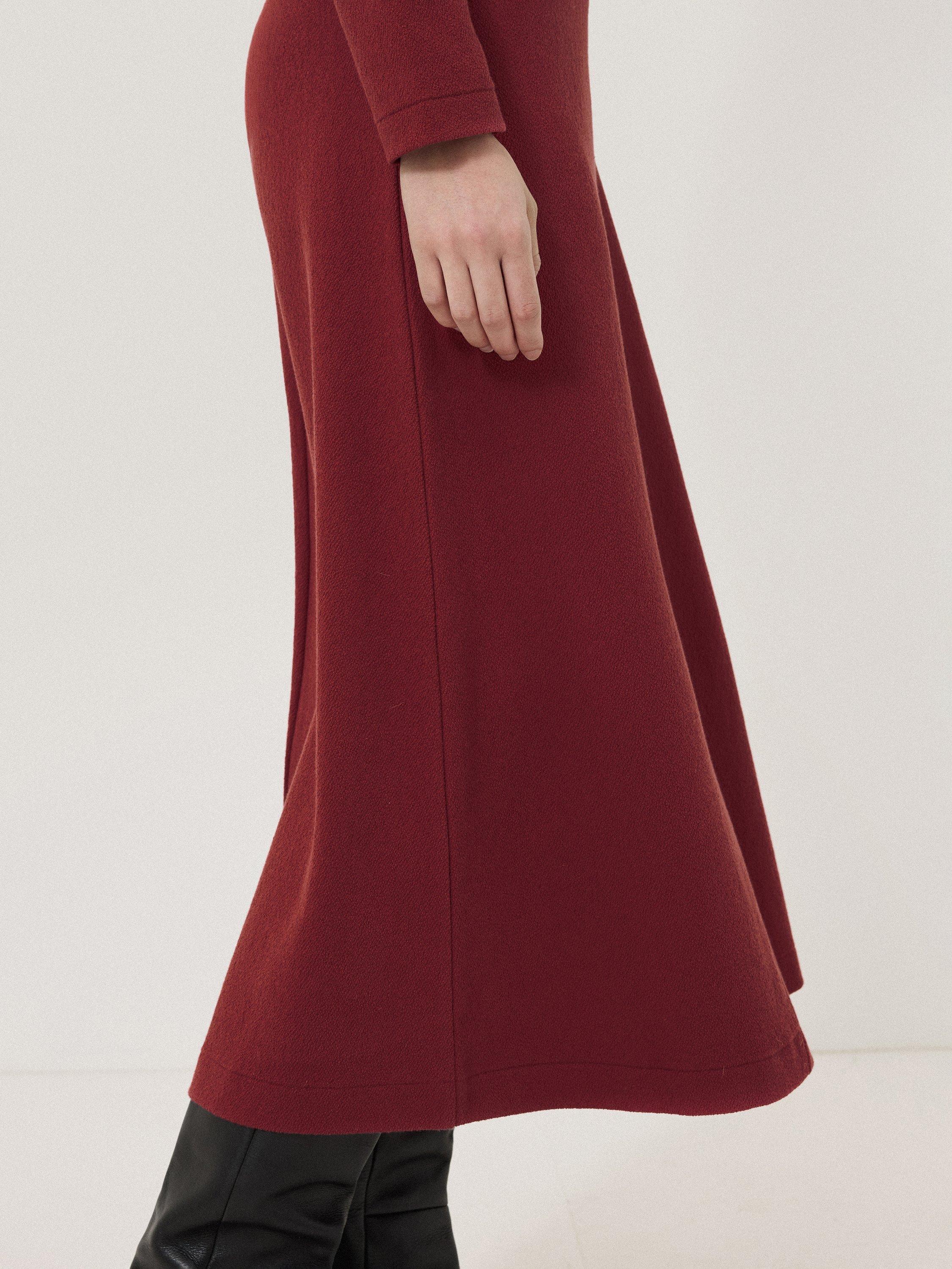 Product image 6 of 6, which shows Jigsaw Mock Wrap Long Sleeve Jersey Dress, Pink, XS