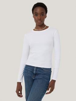 Jigsaw Long Sleeve Baby Top, White