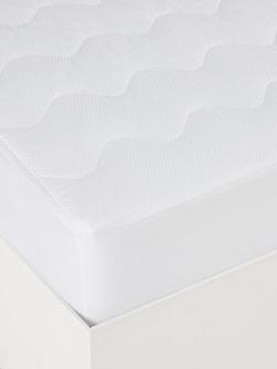 John Lewis Climate Control Quilted Mattress Protector, White