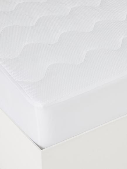 John Lewis Climate Control Quilted Mattress Protector, White