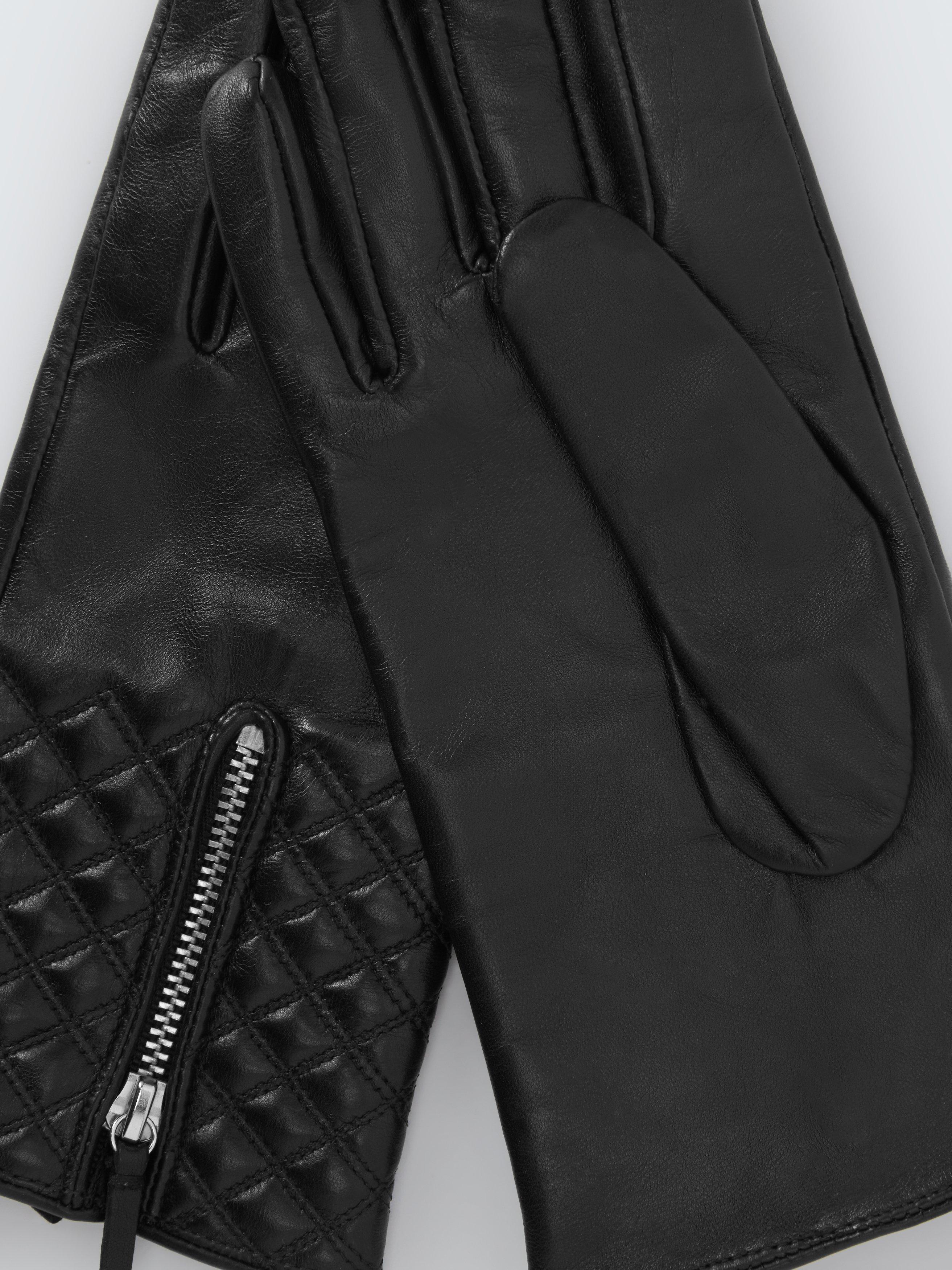 Product image 2 of 2, which shows QUILTED ZIP GLOVE BK S