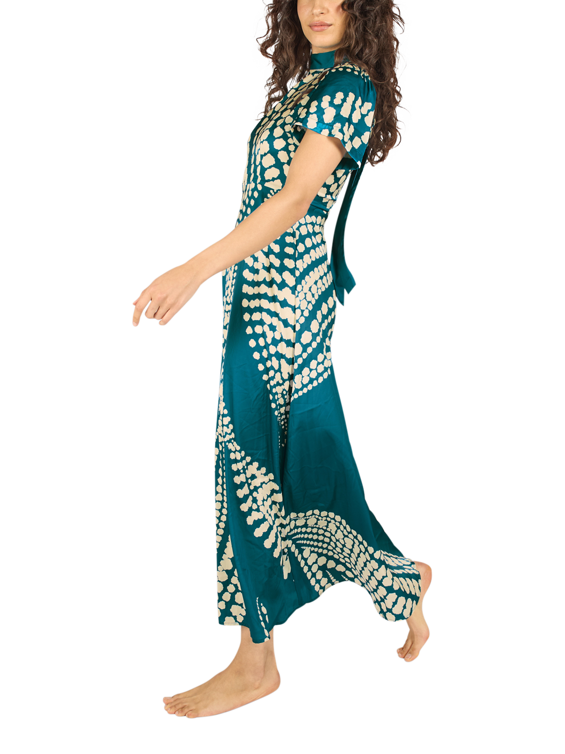 Product image 2 of 6, which shows Traffic People Solitude The Odes Revisited Dress, Blue/Cream, XS